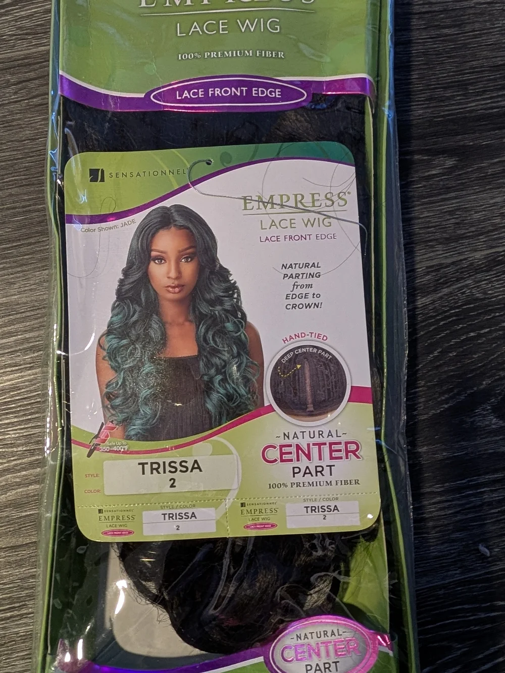 Sensationnel Empress Natural Center Part Synthetic Lace Front Edge Wig TRISSA